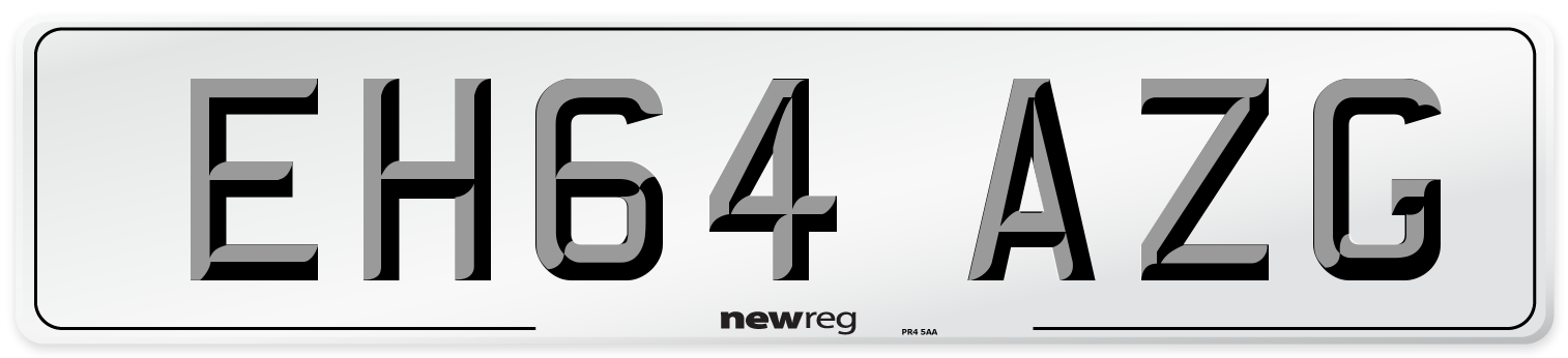 EH64 AZG Number Plate from New Reg